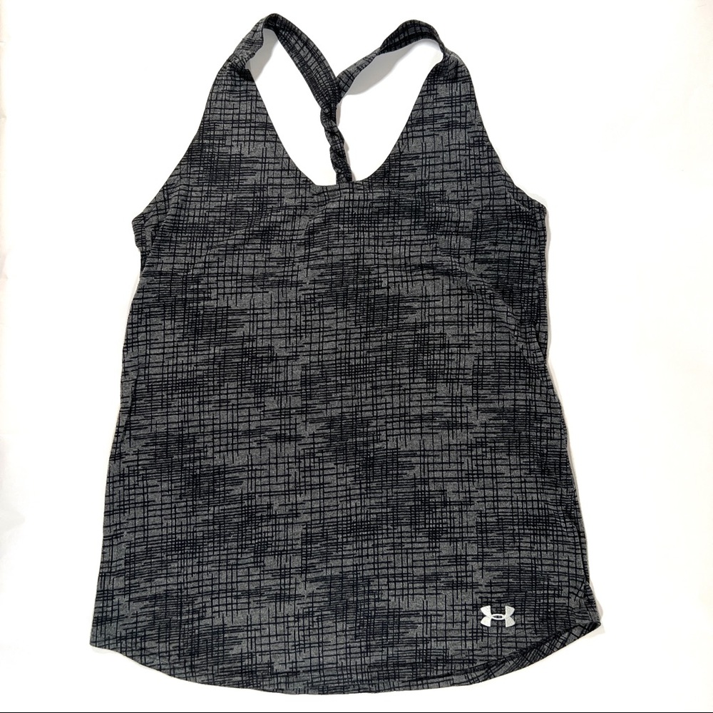Under Armour | Women | Racerback Tank Top | Gray and Black | S